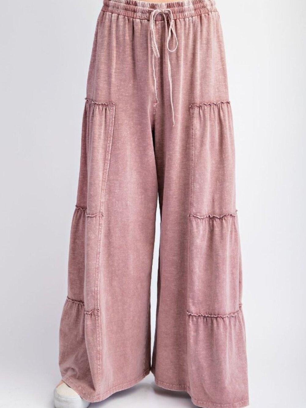 EASEL MINERAL WASHED TIERED PANT - Picture 1 of 3